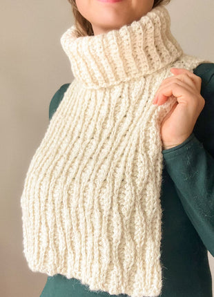 Patrón de crochet para calientacuellos alpino