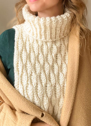 Patrón de crochet para calientacuellos alpino