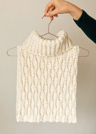 Patrón de crochet para calientacuellos alpino