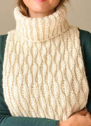 Patrón de crochet para calientacuellos alpino