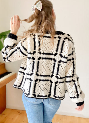 Chess Cardigan Crochet Pattern