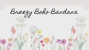 Video showing different women wearing the Breezy Boho Bandana as a crochet head scarf and hip scarf in multiple colors.